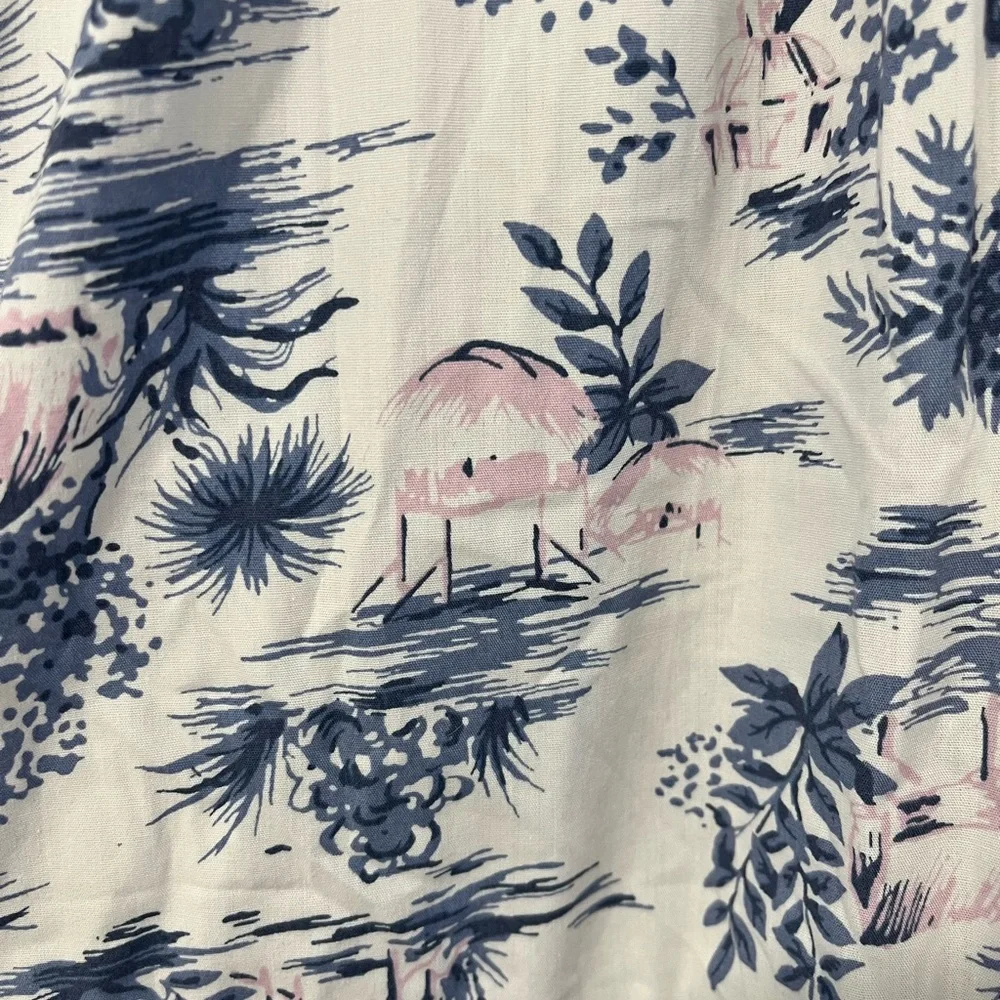 Abercrombie & Fitch Smocked Floral Blue, White, and Pink Maxi Dress